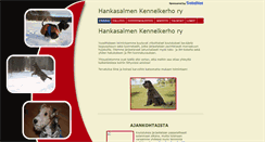 Desktop Screenshot of hankasalmenkennelkerho.net